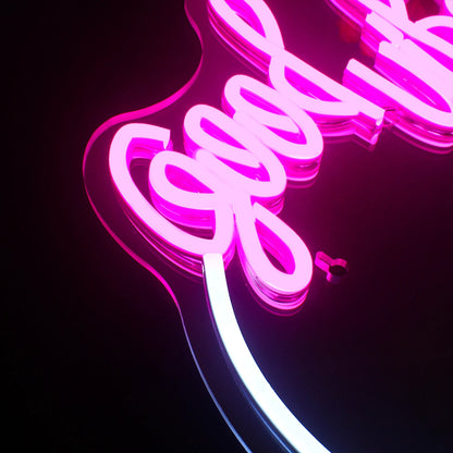 Good Vibes Spegel 5V USB LED Ljusskylt - Prisvärd