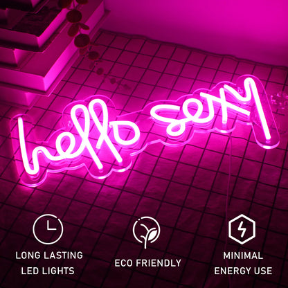 Hello Sexy 5V USB LED Ljusskylt - Budgetvänlig