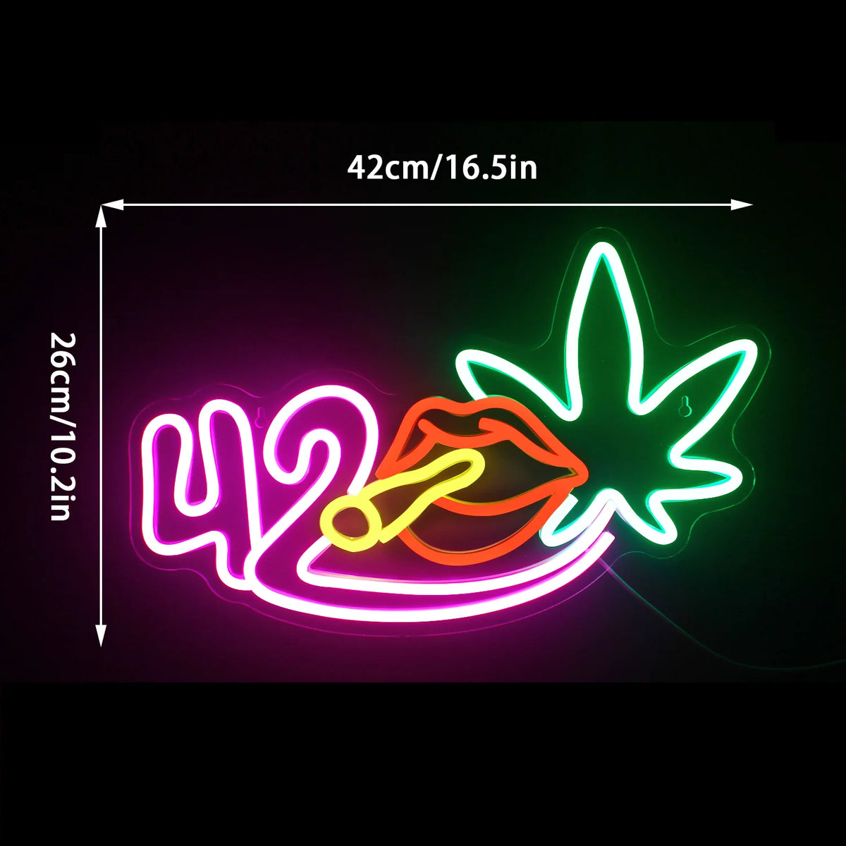  Green Leaf, Cigarr 5V Mini USB LED Neonskylt - Budgetvänlig