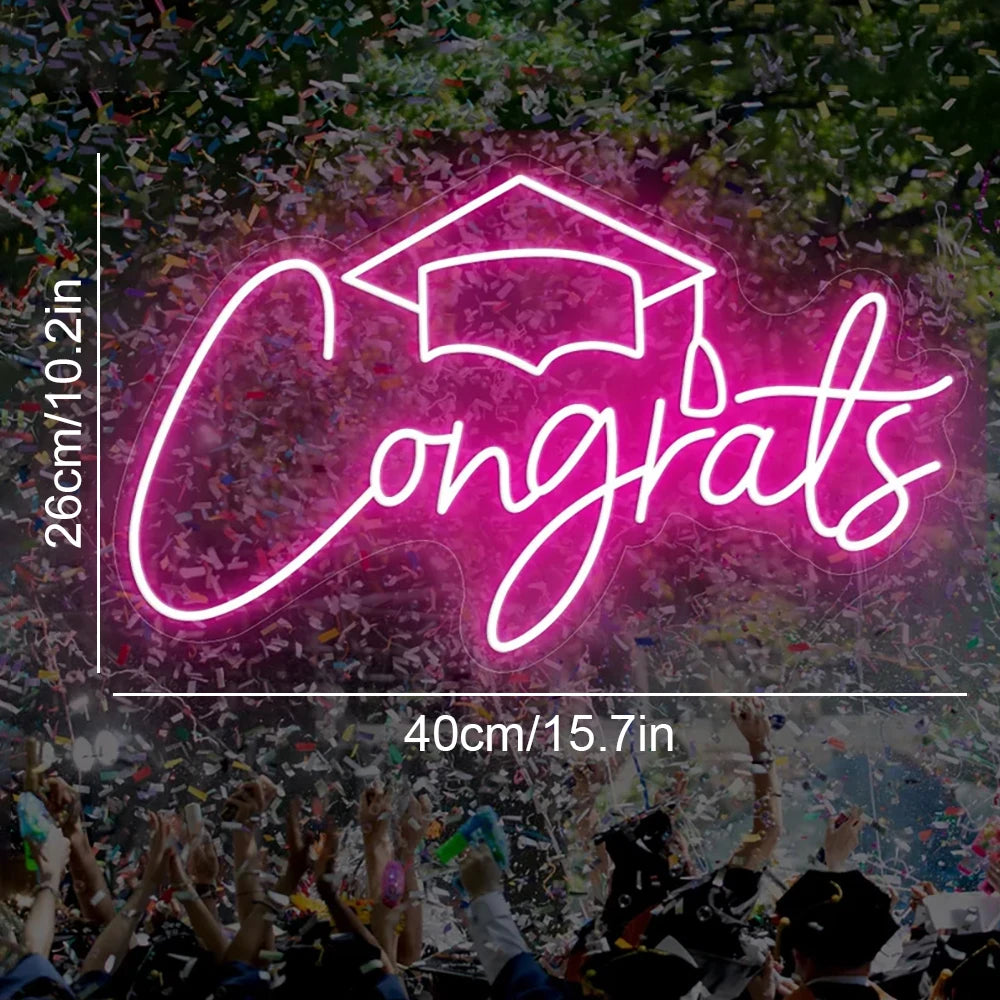 Congrats – LED-neonskylt (5 V USB)