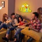 Katt – LED-neonskylt (5 V USB)