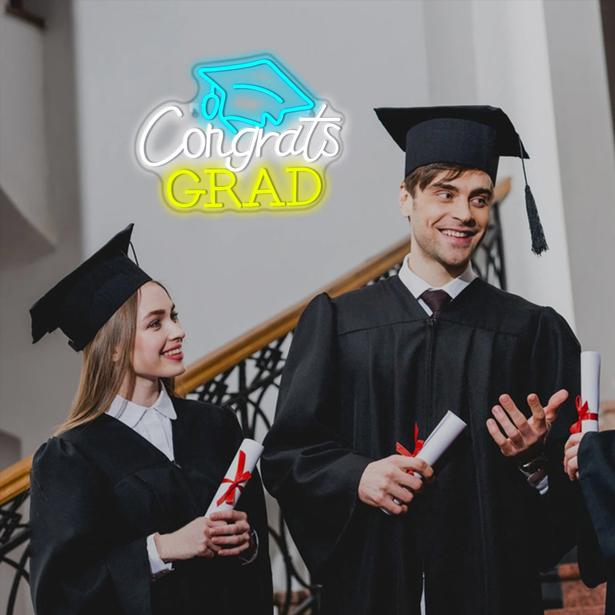 Congrats Grad 5V USB LED Neon Sign - Budget Friendly