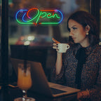 RGB Open – LED-neonskylt (5 V USB)
