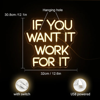 if you want it work for it 5V USB LED Ljusskylt - Budgetvänlig