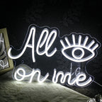 All Eyes on Me 5V USB LED Neonskylt - Prisvänlig