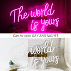 The World Is Yours 5V USB LED Neon Sign - Budget Friendly