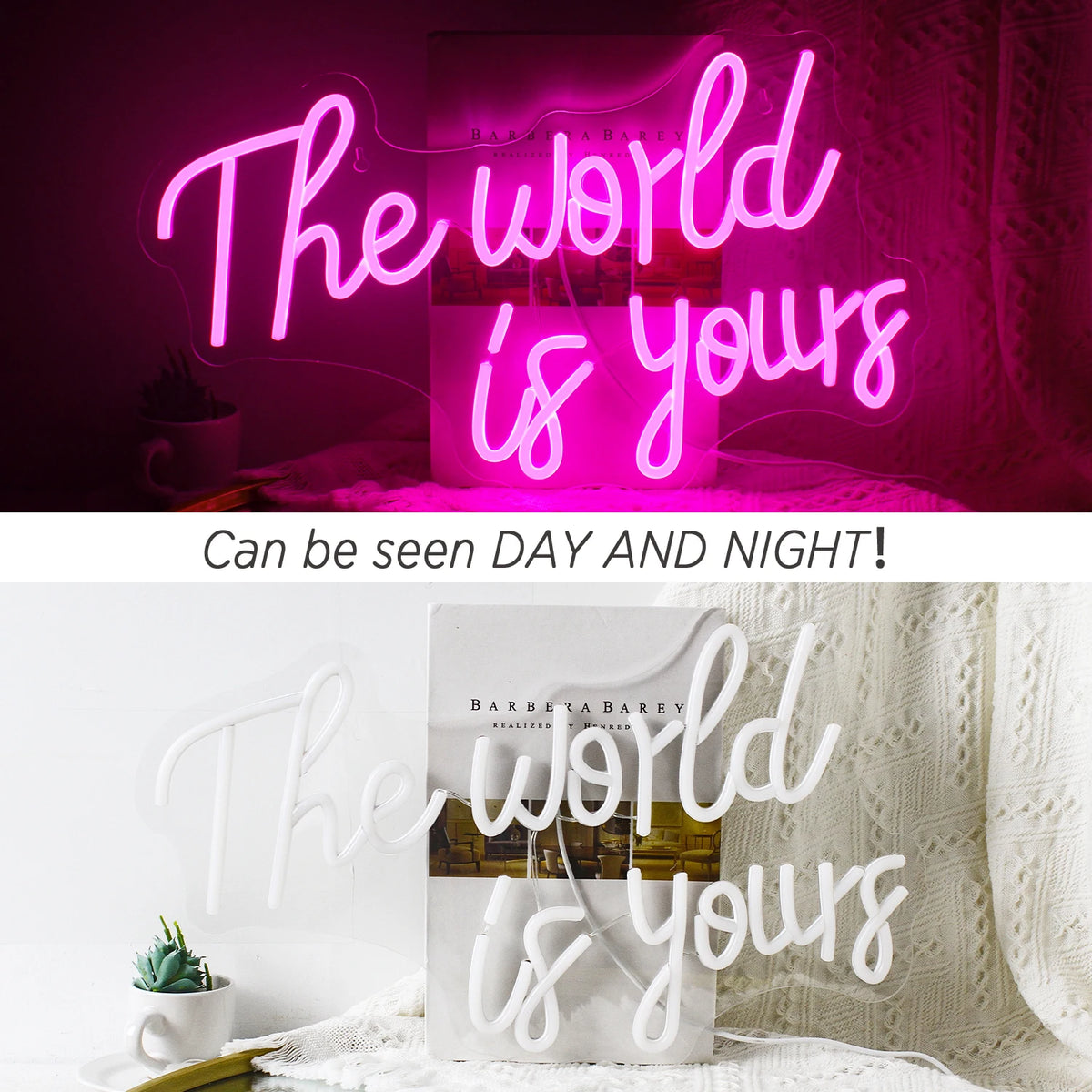 The World Is Yours – LED-neonskylt (5 V USB)