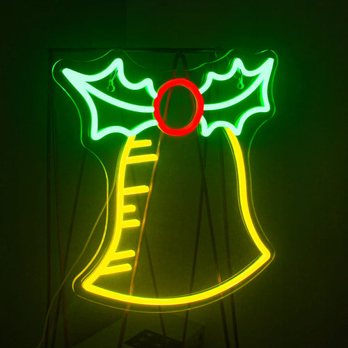 Julklocka – LED-neonskylt (5 V USB)