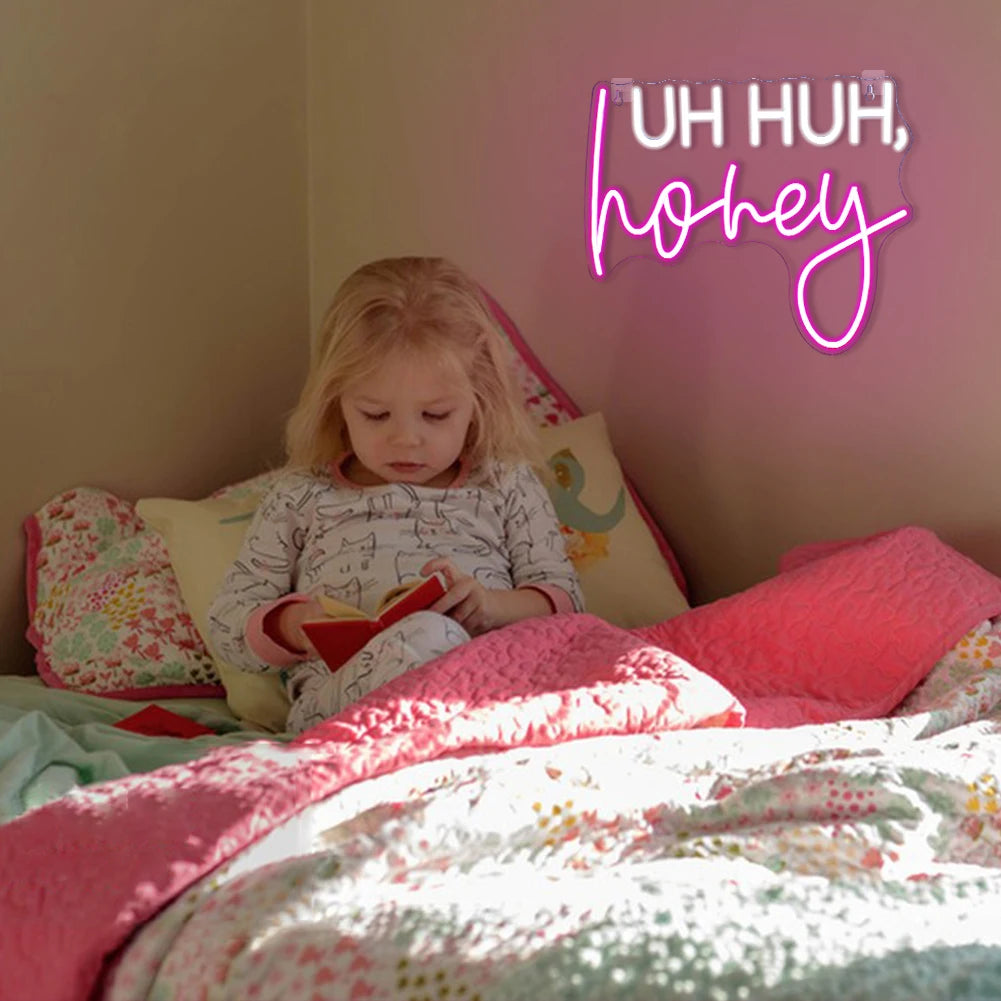 Uh Huh 5V USB LED Ljusskylt - Budgetvänlig