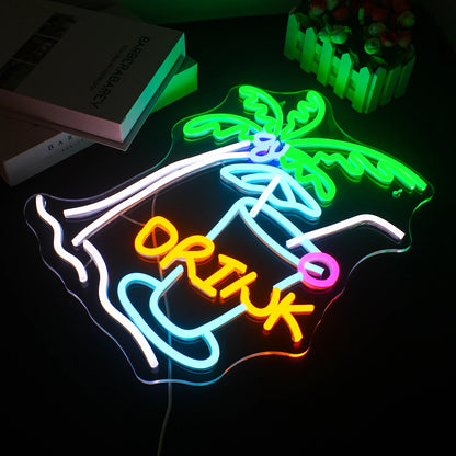Beach Drink 5V USB LED Ljusskylt - Prisvärd