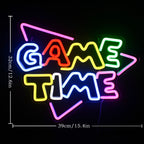 GAME TIME – Triangel – LED-neonskylt (5 V USB)