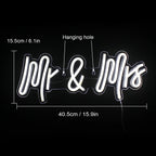 Mr & Mrs – LED-neonskylt (5 V USB)