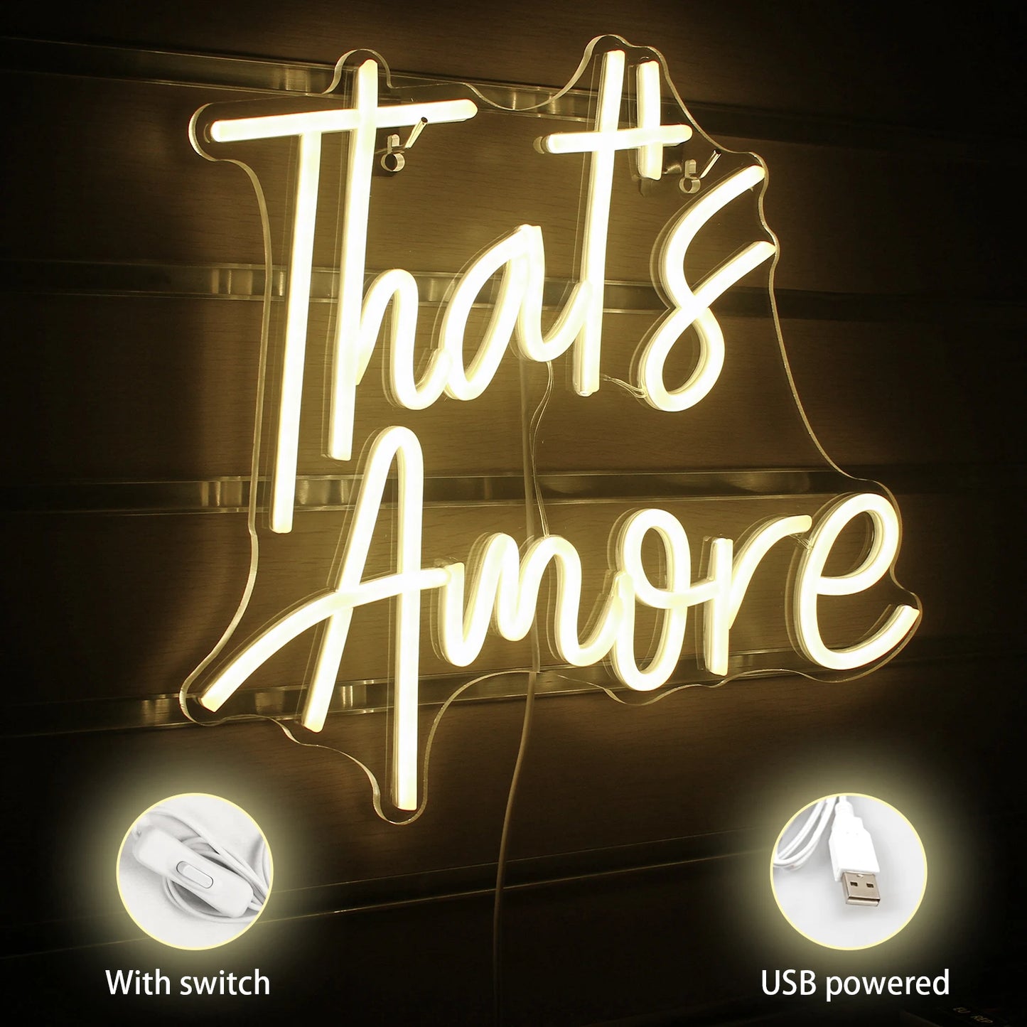 Amore 5V USB LED Ljusskylt - Prisvärd