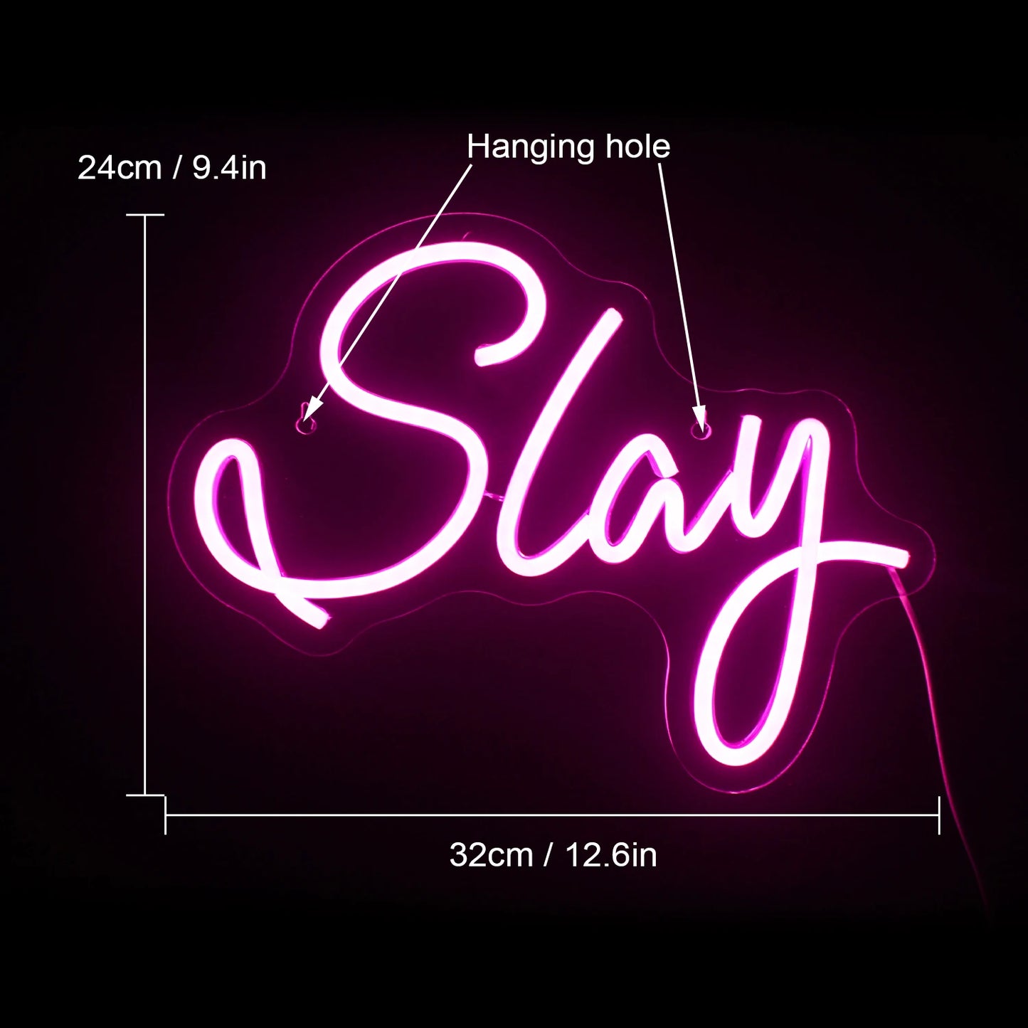 Slay 5V USB LED Ljusskylt - Budgetvänlig