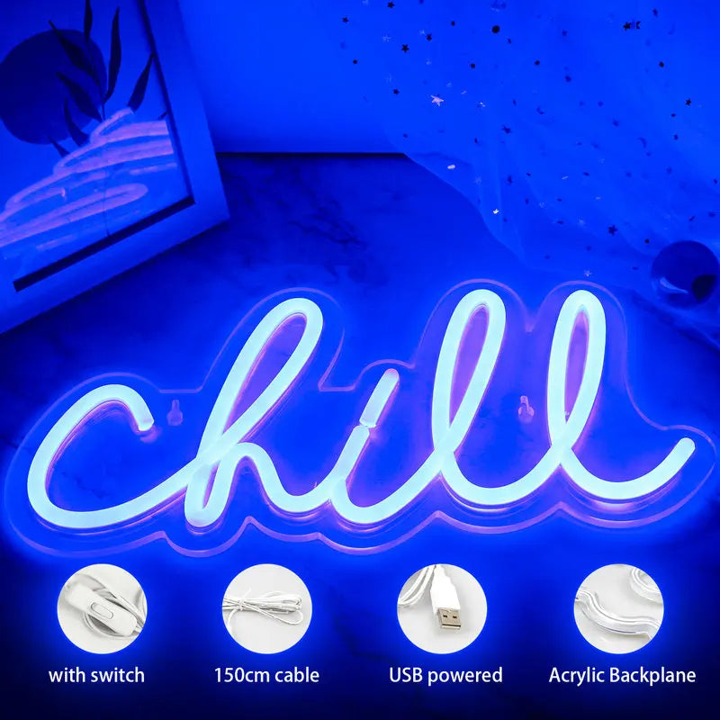 Chill – LED-neonskylt (5 V USB)
