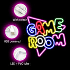 Game Room – LED-neonskylt (5 V USB)