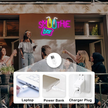 Smoothie Bar 5V USB LED Ljusskylt - Prisvärd