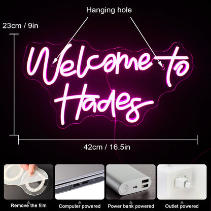 Välkommen till Hades 5V USB LED Ljusskylt - Budgetvänlig