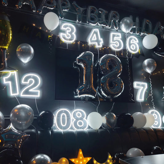 Födelsedagsnummer 5V Mini USB LED Ljusskylt - Prisvärd