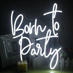 Born to Party – LED-neonskylt (5 V USB)