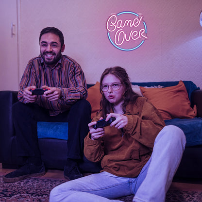 Game Over 5V USB LED Ljusskylt - Budgetvänlig