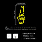 Cold Beer – Ölflaska – LED-ljusskylt (5 V USB)