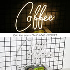Coffee – LED-ljusskylt (5 V USB)