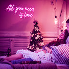 All You Need Is Love – LED-neonskylt (5 V USB)