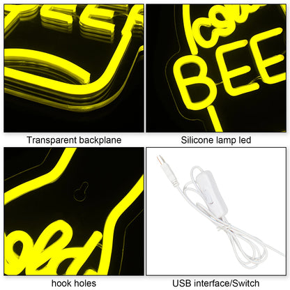 Öl 5V USB LED Ljusskylt - Prisvänlig