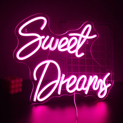 Sweet Dreams 5V USB LED Neonskylt - Prisvänlig