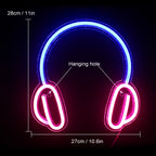 Hörlurar – LED-neonskylt (5 V USB)