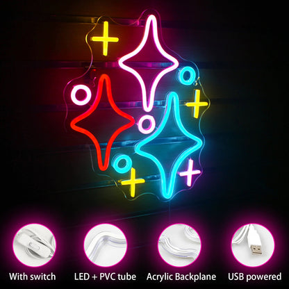 Stjärnor 5V USB LED Ljusskylt - Prisvärd
