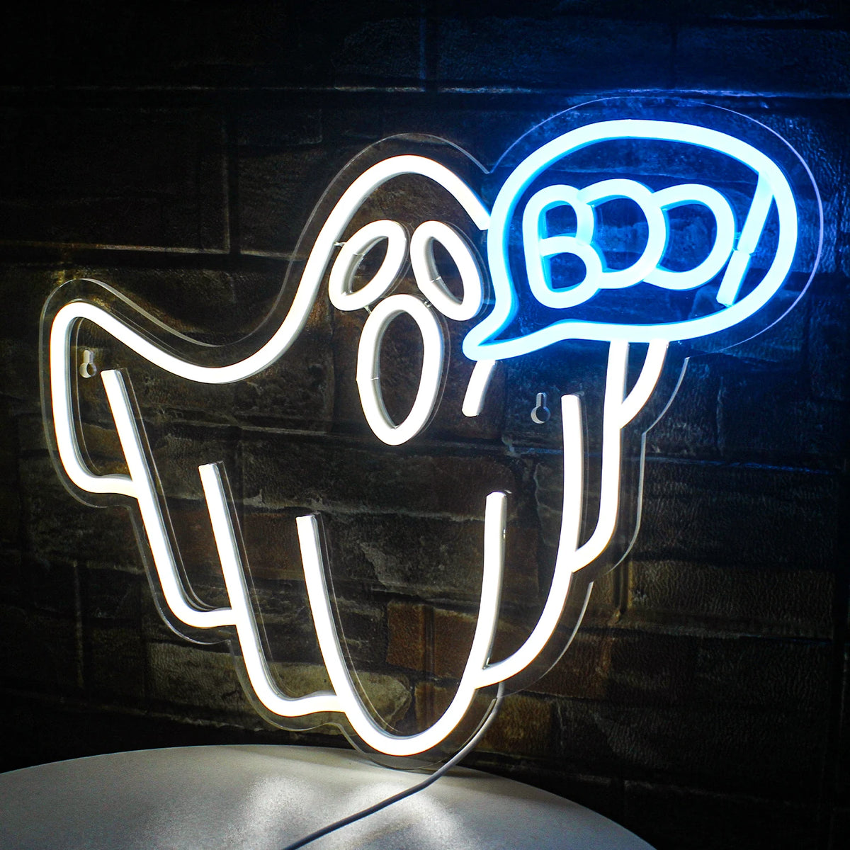 Boo – Bubbelbokstäver – LED-neonskylt (5 V USB)