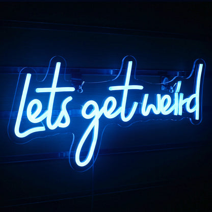 Let's Get Weird 5V USB LED Ljusskylt - Budgetvänlig