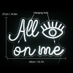 All Eyes on Me 5V USB LED Neonskylt - Prisvänlig