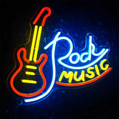 Rockmusik 5V USB LED Neonskylt - Prisvärd