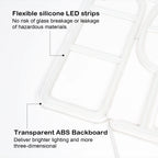Vinflaska och glas – LED-ljusskylt (5 V USB)