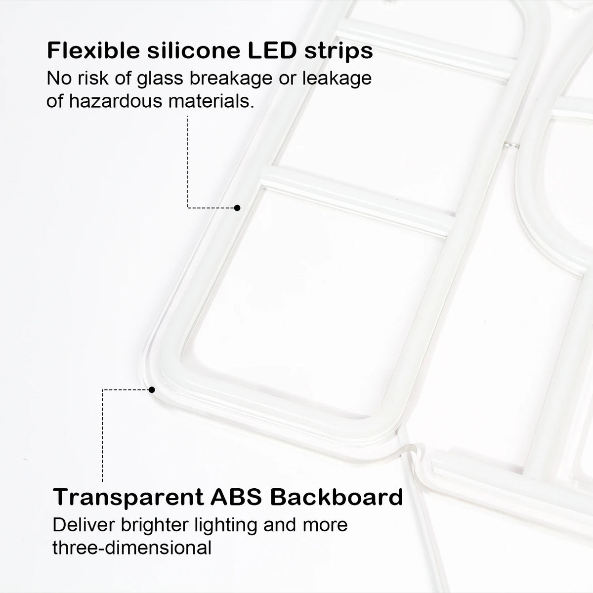 Vinflaska och glas – LED-ljusskylt (5 V USB)