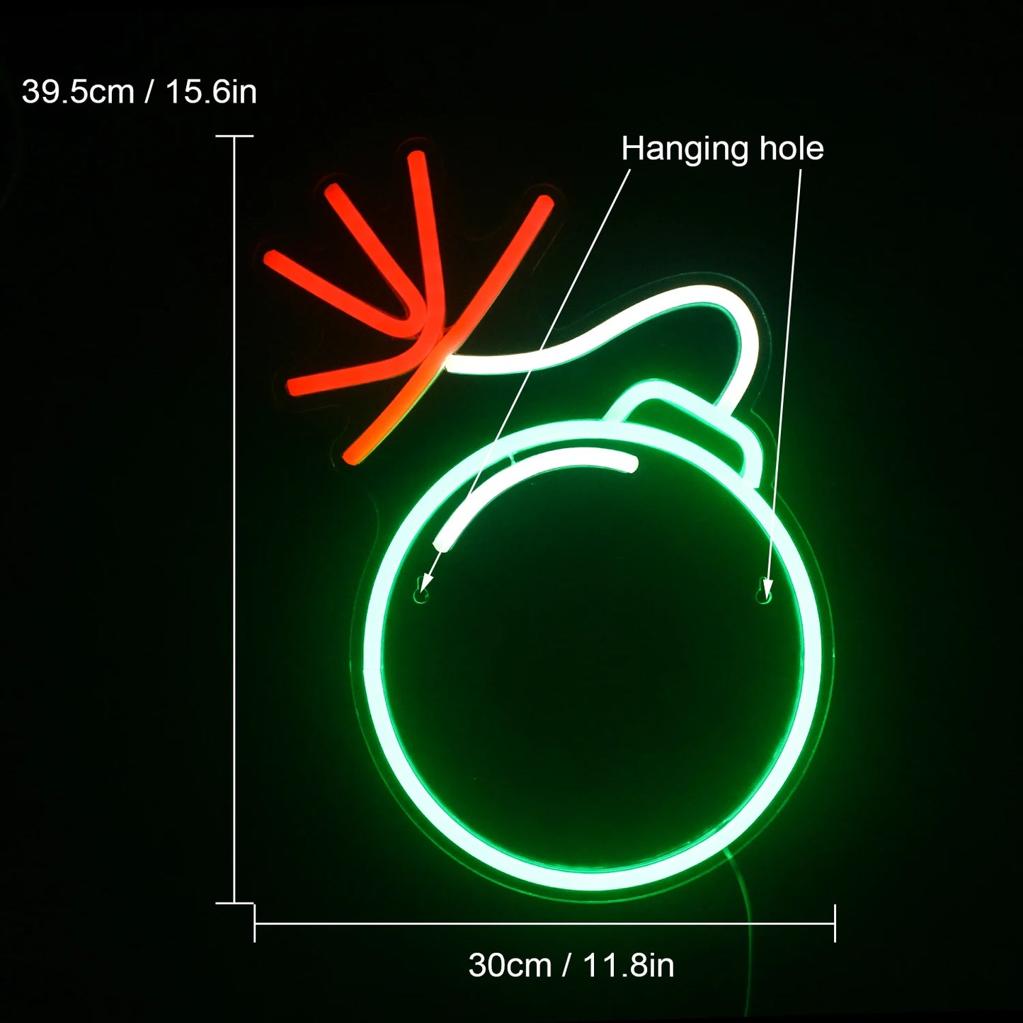 Grön 5V USB LED Ljusskylt - Prisvärd