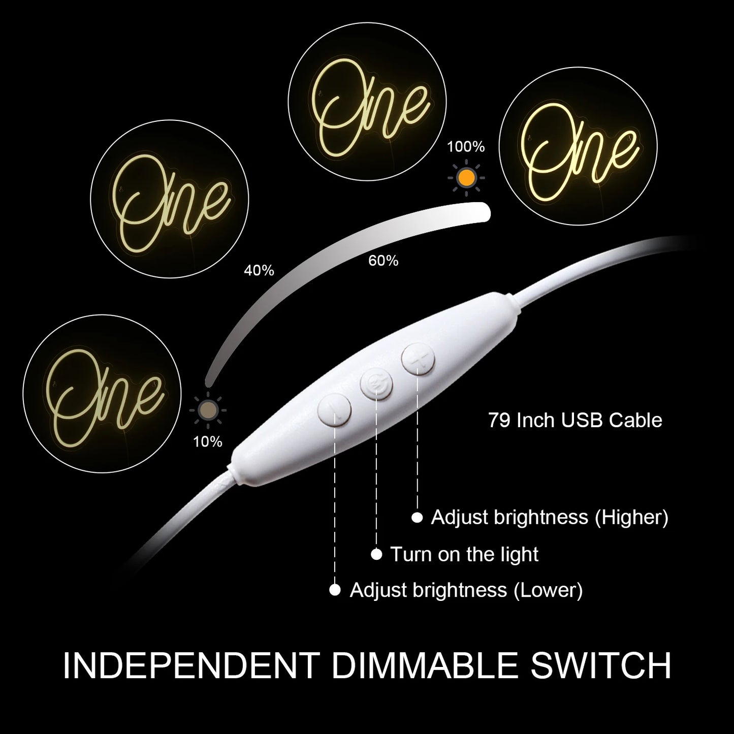En 5V USB LED Ljusskylt - Prisvänlig