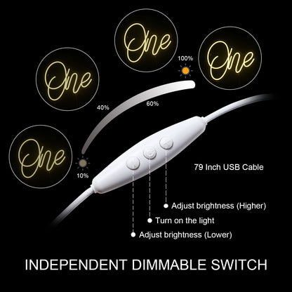 En 5V USB LED Ljusskylt - Prisvänlig