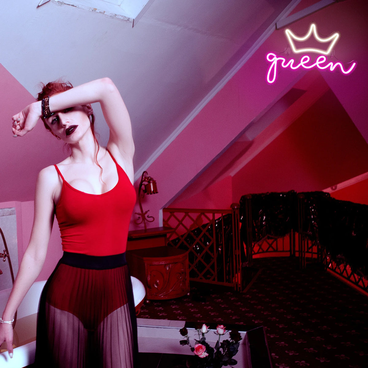 queen – Krona – LED-neonskylt (5 V USB)