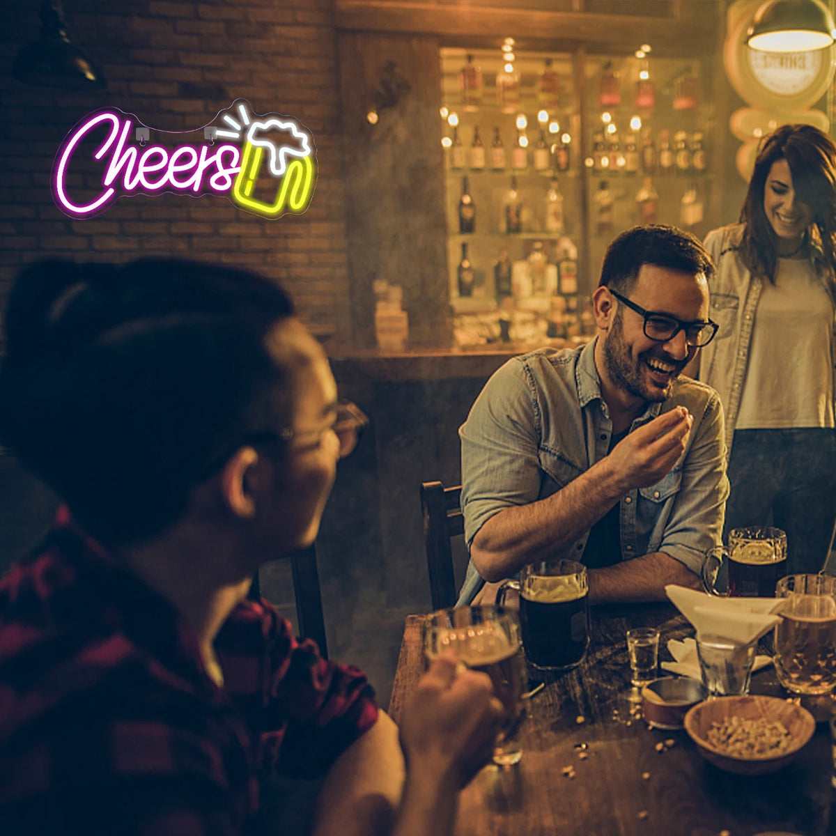 Cheers – Ölsejdel – LED-neonskylt (5 V USB)