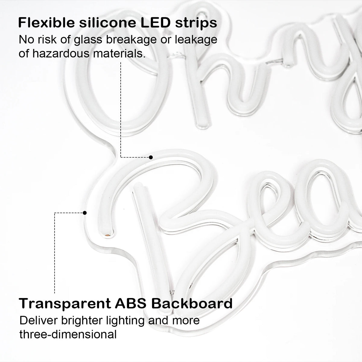 Oh You Beauty – LED-ljusskylt (5 V USB)