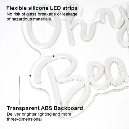Oh You Beauty 5V USB LED Ljusskylt - Prisvänlig