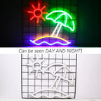 Beach Sun – LED-neonskylt (5 V USB)