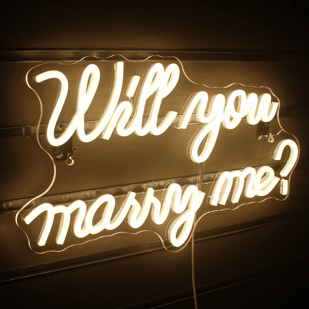 Will You Marry Me Wedding Proposal Decoration Party – LED-neonskylt (5 V USB)