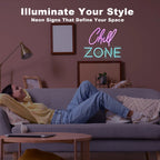Chill Zone – LED-neonskylt (5 V USB)