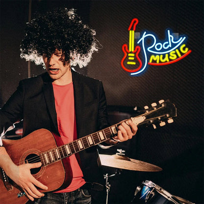 Rockmusik 5V USB LED Neonskylt - Prisvärd