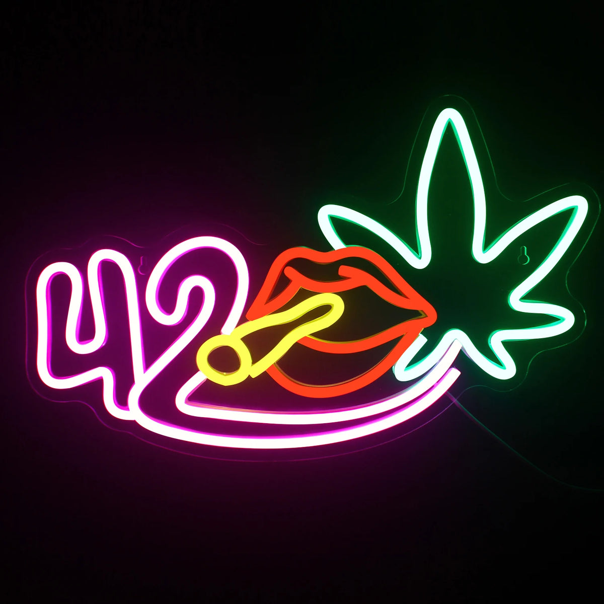  Green Leaf, Cigarr 5V Mini USB LED Neonskylt - Budgetvänlig